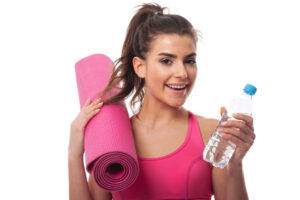 smiling woman loving physical activity